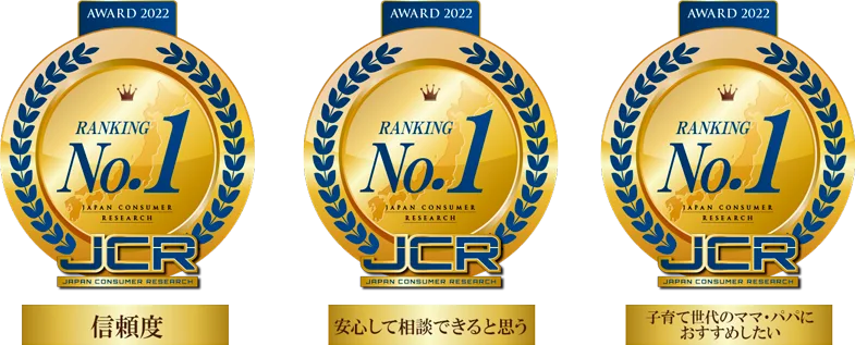 信頼度、安心して相談できると思う、子育て世代のママ・パパにおすすめしたい No.1