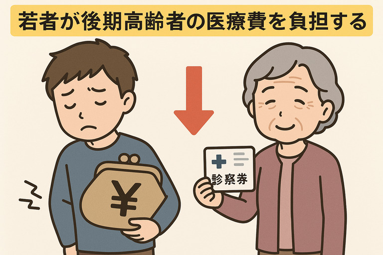 若者が後期高齢者の医療費を負担しなければいけない構造